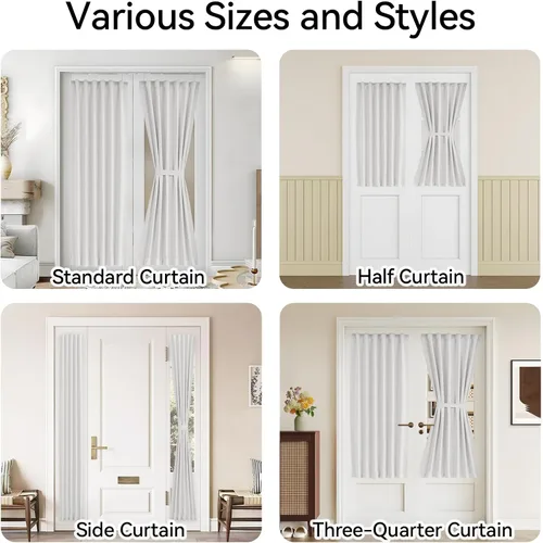 Vista 162 de Vatge - Cortinas laterales para ventana de puerta, cortinas para luz lateral de puerta frontal, 1 panel, 12 (ancho) x 72 (largo) pulgadas, aguamarina