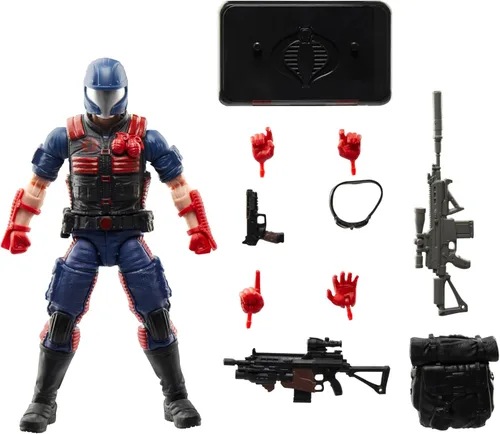 G.I. Joe Classified Series Retro Cardback Cobra Viper, Figura de acción coleccionable de 6 pulgadas con 13 accesorios