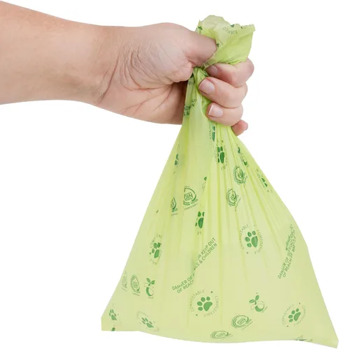 Vista 6 de Bolsas de basura para perros – Bolsas de excremento de perro 100% compostables reales, bolsas biodegradables, bolsas para perros popo – inodoras
