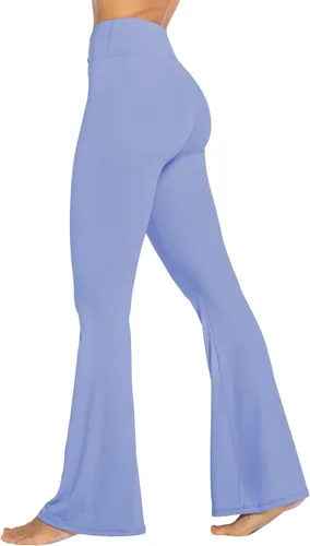 Vista 62 de Sunzel - Leggings acampanados para mujer, con control de abdomen, cintura cruzada y pierna ancha