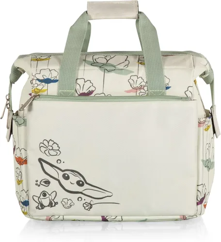 Vista 6 de PICNIC TIME Star Wars Mandalorian Grogu On The Go - Lonchera suave y enfriadora, bolsa de almuerzo aislada, (gris jaspeado)