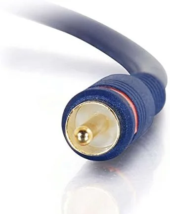 Vista 3 de C2G Cable Legrand Velocity SPDIF, cable coaxial de audio digital azul, cable de audio digital de 3 pies para usar como cable coaxial de cine