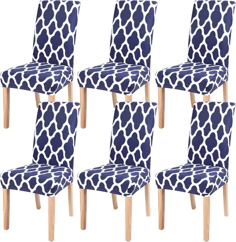 Vista 27 de SearchI Juego de 2 fundas elásticas para sillas Parsons de comedor, fundas elásticas con estampado de elastano, extraíbles, lavables, fundas
