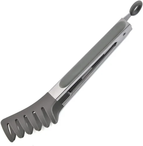 Pinza para espagueti, pinzas de silicona antideslizantes para pasta con dientes y bloqueo, resistentes a altas temperaturas, pinzas para fideos de