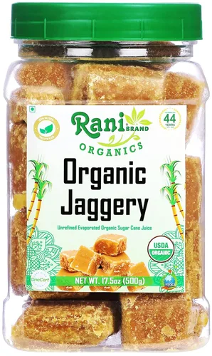 Vista 23 de Rani Masala Gur (Jaggery) Azúcar de caña sin refinar indio sin refinar, 17.5 oz (1.1 libras) tarro de PET de 17.64 oz ~ Apto para gluten Vegano