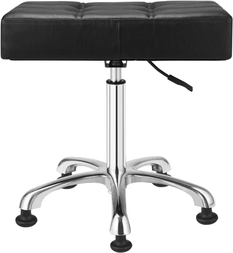 Vista 10 de Kaleurrier Taburetes resistentes con ruedas, taburete ajustable de altura sin respaldo de 400 libras, taburetes giratorios para mostrador, bar