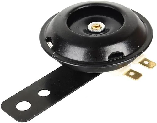 Vista 8 de Bocina de motocicleta, bocina redonda de 12 V, 105 db, bocina de 2.6 pulgadas de diámetro, bocina de automóvil resistente a la intemperie