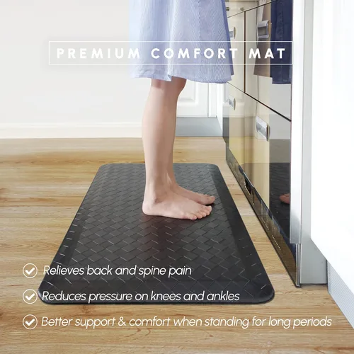 Vista 4 de Elegant Comfort Tapete acolchado antifatiga, extra de 3/4 pulgadas de grosor, cómodo de pie, de gran tamaño, impermeable, antideslizante, perfecto