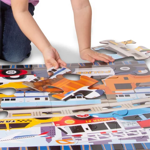 Vista 8 de Melissa & Doug Traffic Jam Rompecabezas jumbo (24 piezas, 2 x 3 pies de largo)