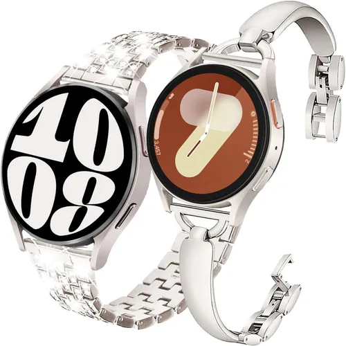 Vista 23 de DEALELE Correas compatibles con Samsung Galaxy Watch 7 / FE / 6/6 Classic / 5/5 Pro / 4/4 Classic / 3 de 1.614 in / Huawei GT3 / GT2 de 1.654 in