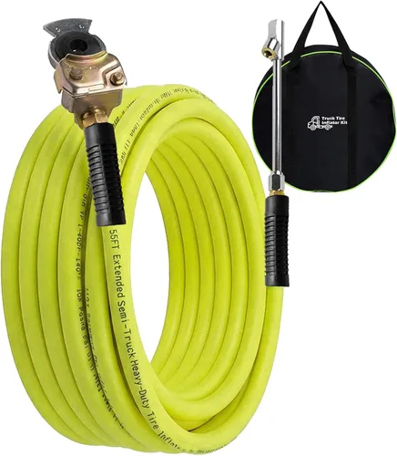 Glad Kit de manguera de aire manual, manguera de inflado de neumáticos de camión de 3/8 pulgadas x 55 pies con Gladhand universal, incluye