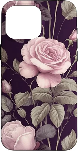 Vista 19 de Floral Vintage Pattern with Cute Pink Purple Botanical Rose Case for iPhone 17