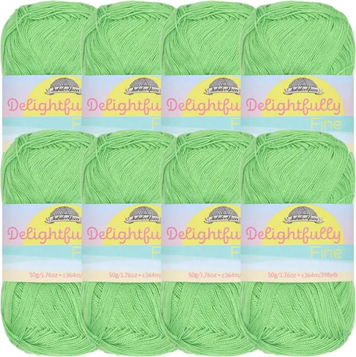 Vista 77 de JubileeYarn - Ovillo de hilo deliciosamente fino, 1.76 oz/madeja de rayón de bambú, color rosa polvo, 4 madejas