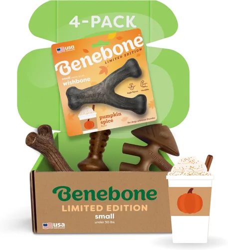 Vista 16 de Benebone - Paquete de 2 juguetes masticables duraderos para perros, diseño Maplestick/Zaggler, tocino real, madera de arce real, fabricados