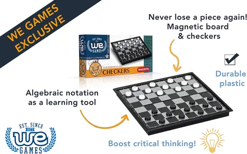 Vista 2 de Juego de damas magnéticas tamaño pequeño juego juego juego