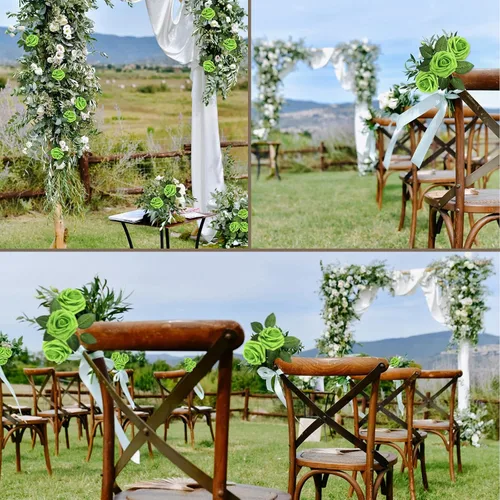 Vista 3 de Flores artificiales, rosas falsas de espuma de aspecto real, combo de flores artificiales de boda para ramos de boda, centros de mesa, arreglos