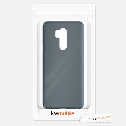 Vista 7 de kwmobile Funda compatible con LG G7 ThinQ/Fit/One - Funda protectora de silicona TPU suave y delgada - Pizarra oscura