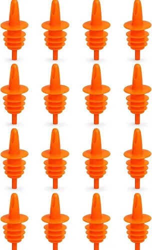 Vista 9 de EHOMEA2Z Paquete de 12 boquillas para verter botellas – Licor de flujo libre, aceite de oliva, jarabe de café y botellas de hielo afeitado – Surtido