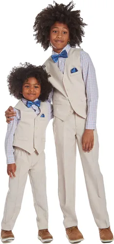 Vista 6 de Nautica Boys' 4-Piece Set with Dress Shirt, Bowtie, Vest and Pants