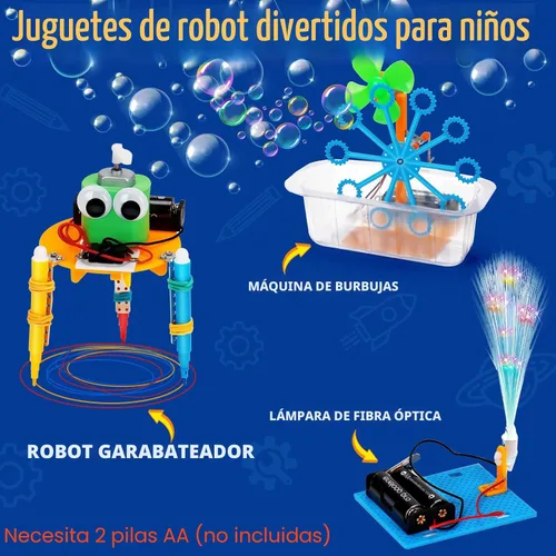 Vista 3 de Kit de Robótica STEM 6 Conjuntos Experimentos Científicos Actividades de Proyectos Juguetes para Niños 4-8 8-12 Construcción de Ingeniería Motor