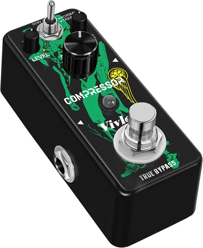 Vista 6 de LEF-333 Pedal de compresor mini analógico de efectos de compresión Pedal Stompbox para guitarra eléctrica Bajo True Bypass Pedal