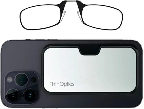 Vista 7 de Always With You by ThinOptics Classic Readers + Attachable Glasses Case Funda negra/marcos negros