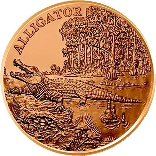 Vista 2 de Jig Pro Shop American Wildlife Series 1 oz .999 Medallón de cobre puro