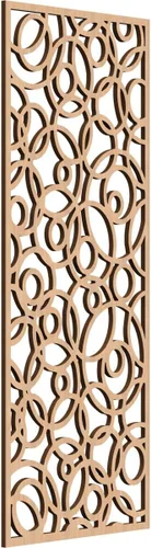 Vista 170 de 9 3/8 pulgadas de ancho x 24 3/8 pulgadas de alto x 1/4 pulgadas de alto, paneles de pared de madera con calado, roble rojo