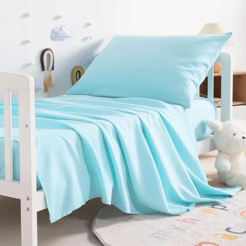 Vista 11 de NTBAY Juego de sábanas para niños pequeños, juego de sábanas de microfibra para cuna de 3 piezas, sábana encimera, sábana bajera, funda de almohada