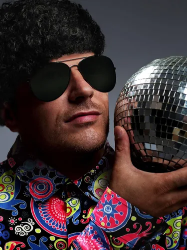Vista 6 de Mepase Juego de 6 piezas de camisa y pantalones de discoteca de los años 70