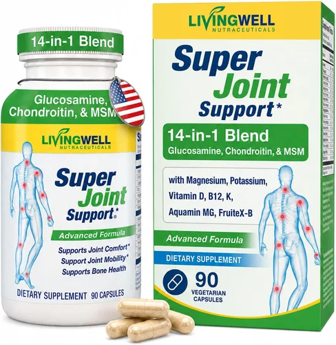 Glucosamina condroitina y MSM + D3 K2 para apoyo óseo y articular hombres y