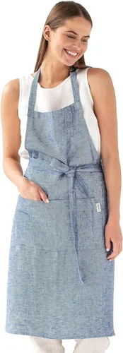 Vista 6 de MagicLinen 100% Linen Apron - Cooking, Gardening, Grilling, Painting Apron with Pockets - Perfect for Women and Men