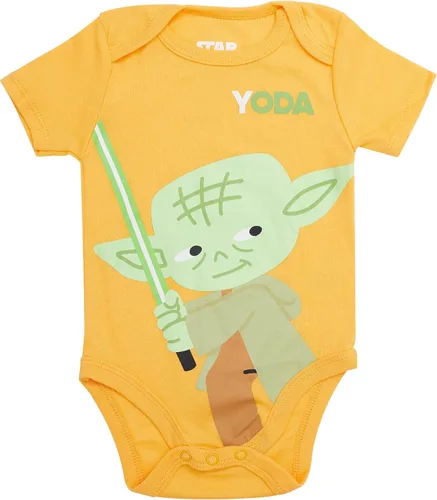 Vista 3 de STAR WARS Baby Boys Bodysuit 5-Pack - Baby Bodysuits With Darth Vader, Boba Fett, Yoda, C-3PO, R2-D2 - Baby