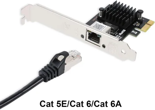 Vista 6 de NIC PCIe 2.5GBase-T con controlador Realtek RTL8125, 1 puerto RJ45 tarjeta de red Ethernet de 2500/1000/100 Mbps, adaptador de red de 2.5 GB, PCIe