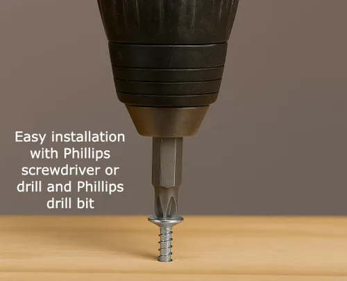Vista 6 de BCP Fasteners 100 tornillos de madera con cabeza de truss #8 x 1 pulgada, chapado en zinc, Phillips Drive, tornillos autorroscantes para madera