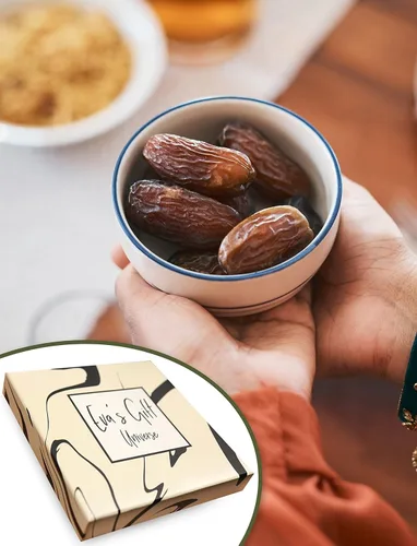 Vista 5 de Anna and Sarah Cesta de regalo, frutas secas mixtas y nueces en caja, peras secas elegantes, dátiles Medjool, albaricoque seco, mango seco, pistacho