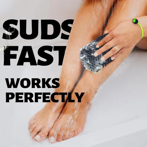 Vista 5 de MIG4U Bolsa de jabón exfoliante para ducha, 2 piezas, bolsa ahorradora de jabón en barra, bolsillo exfoliante corporal de bambú para baño de viaje