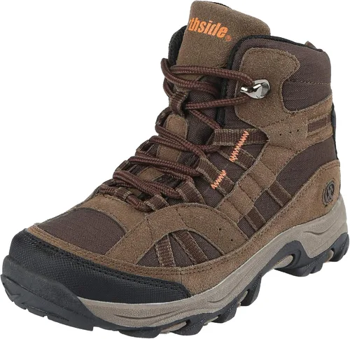 Northside Unisex-Child Rampart Mid Hiking Boots - Lightweight Performance SuedeRipstop Nylon Moisture-Wicking Quick Lace-Up Durable TPR Outsole