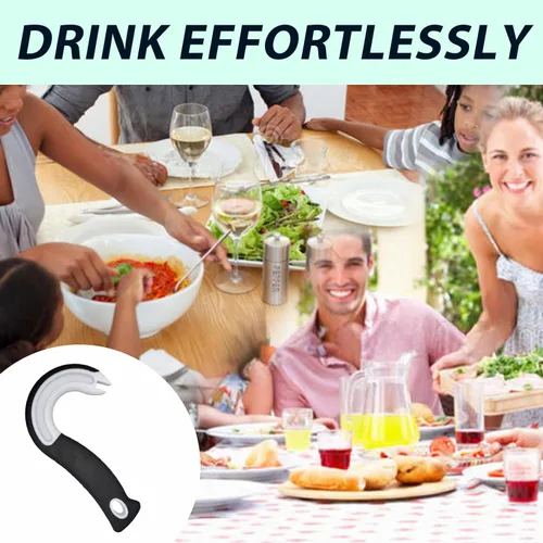 Vista 3 de Abrelatas de anillo fácil de abrir, extractor de pestañas superiores, herramienta simple para pestañas de soda, levantador de tapa, lata, ideal