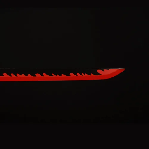 Vista 3 de Espadas de cosplay Rengoku Kyoujurou Samurai Katana de juguete de plástico para juego de disfraces, Halloween, cosplay, regalo, 40 pulgadas