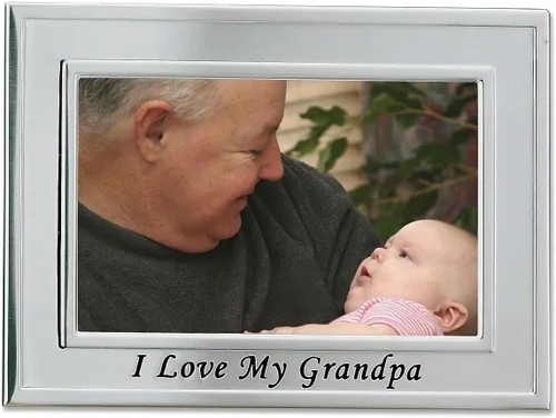 Vista 6 de Lawrence Frames Sentiments Collection - Marco de fotos para papá de metal cepillado de 4 x 6 pulgadas, color plateado