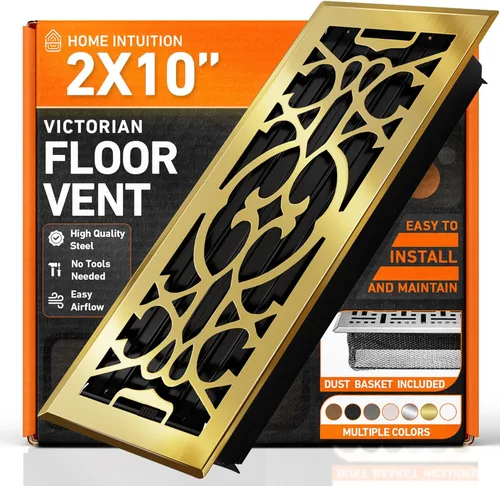Vista 22 de Cubiertas de ventilación de piso 2X10 con registro de piso y trampa de malla, para calor y aire, ventilación de piso metálica transitable