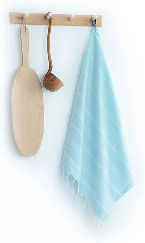 Vista 141 de Cacala Toallas de cocina 100% algodón turco, altamente absorbentes, suaves, de secado rápido, con lazo para colgar, para gimnasio, yoga, baño