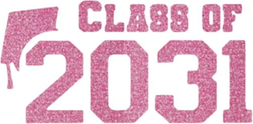 Vista 34 de Class of 2031 Iron On Decal, Graduation Shirt Transfer, Graduate Tshirt Patch, DIY Crafts, Graduation Cap, Pick Size and Color, Iron-On Almost Black