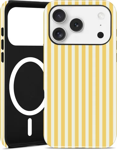 Vista 106 de Jusy Compatible con MagSafe Funda de Teléfono a Rayas para iPhone 7/8/SE, Bonita Funda de Teléfono Protectora Magnética Estética de TPU Suave y PC