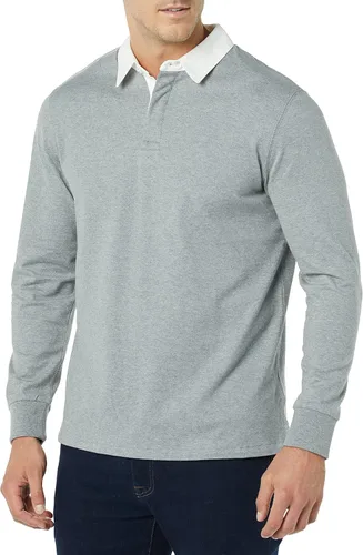 Vista 4 de Tienda Essentials Men's Organic Cotton Long Sleeve Rugby Top (Previously Tienda Aware)