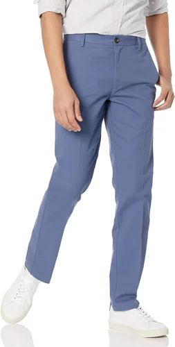 Vista 14 de Yaxa Essentials Pantalón chino ajustado resistente a las arrugas, sin pinzas, para hombre