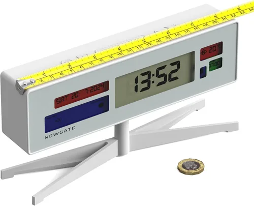Vista 8 de NEWGATE Supergenius - Reloj despertador LCD moderno, reloj de noche, reloj de escritorio, reloj digital, despertador digital, accesorios