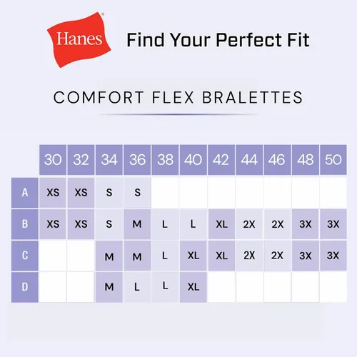 Vista 6 de Hanes Bralette de espalda cruzada para mujer, parte superior de algodón con espalda en T, paquete de 3