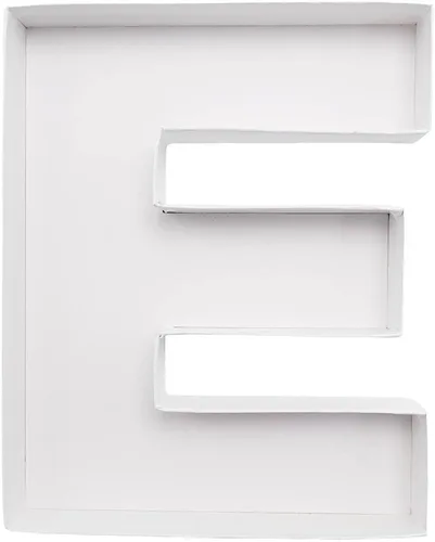 Vista 30 de WENPACK 8" Pequeñas Bandejas de Cartón Rellenables en Forma de Letra de Papel Maché Figuras Recortadas Contenedor de Comida para Dulces (S)